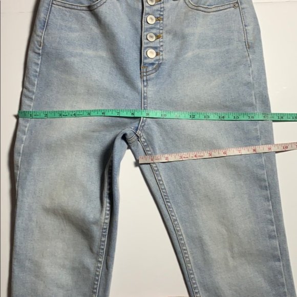 NWOT Free People High Rise Button Up Skinny Jeans - Picture 10 of 14